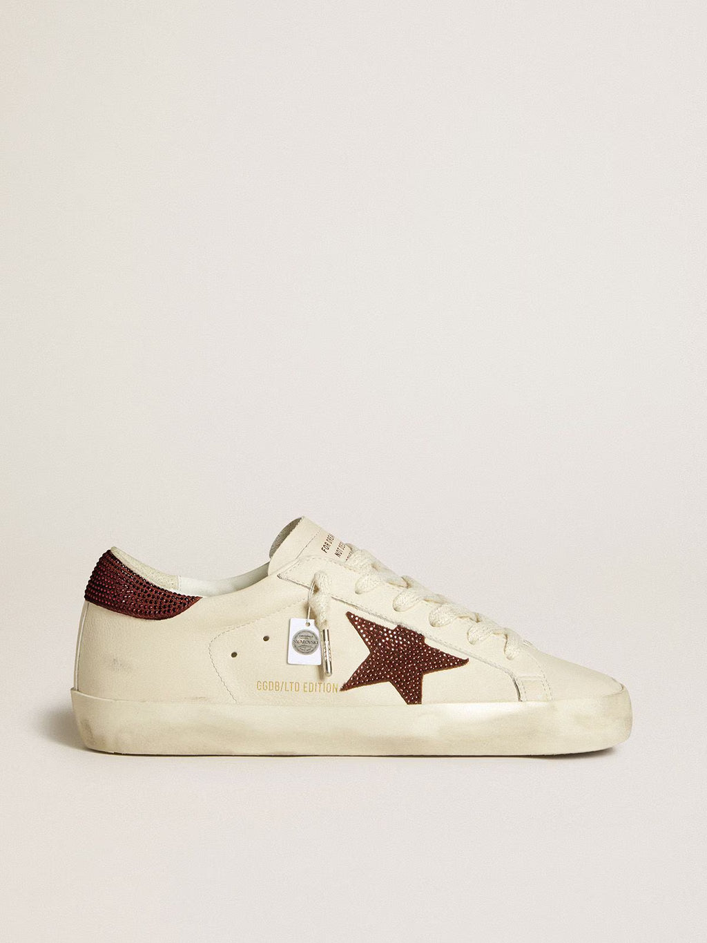 Super-Star LTD femme avec étoile et contrefort en daim avec cristaux Swarovski